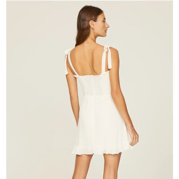 Reformation Christine White Dress Size 8 - Picture 3 of 12